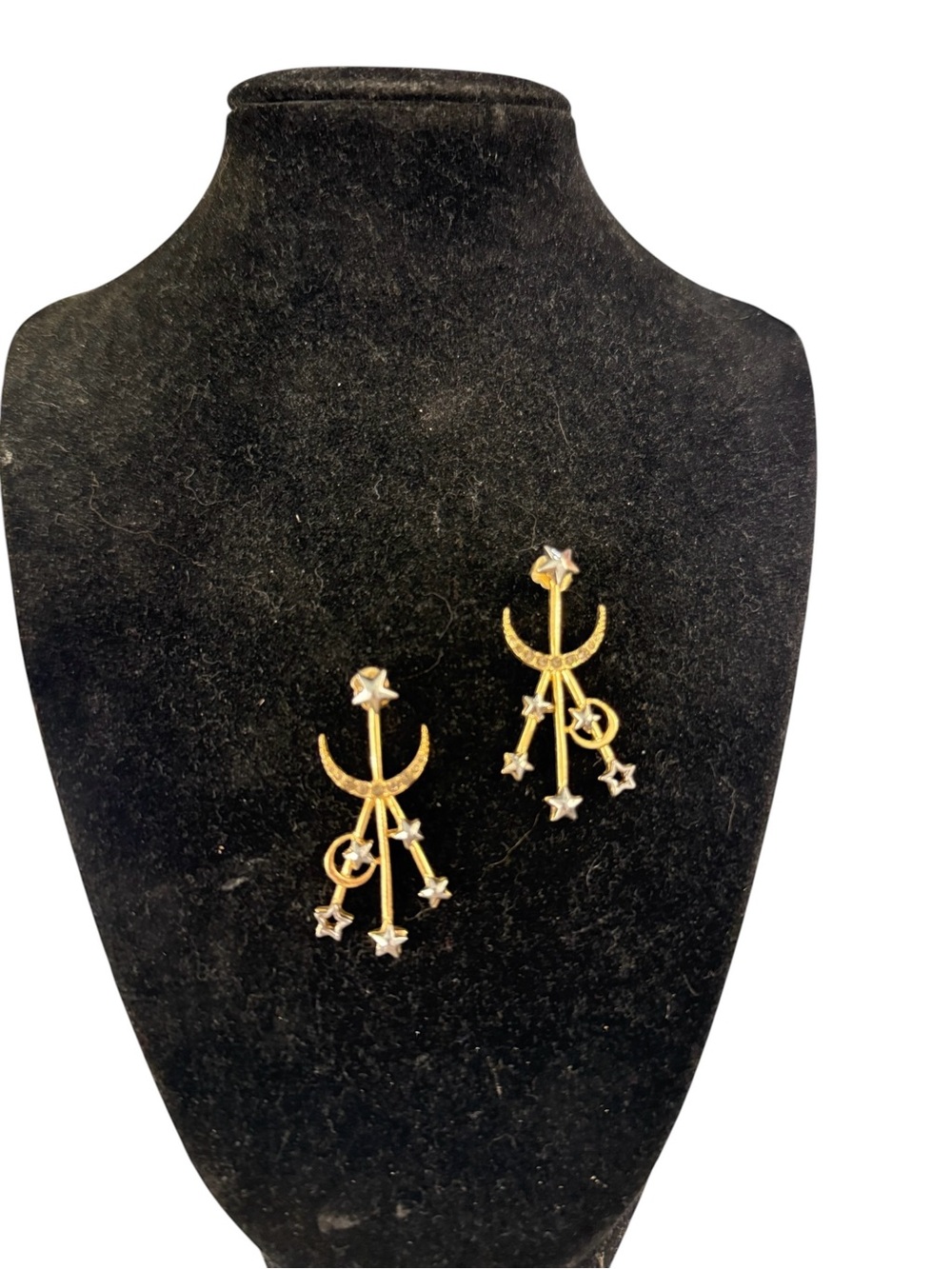 Simply Vera Vera Wang Gold Star & Crescent Celestial Dangle  Earrings